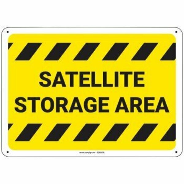 Pig PIG Satellite Storage Area Sign 14" x 10" Aluminum 14" L x 10" H SGN2032-10X14-ALM